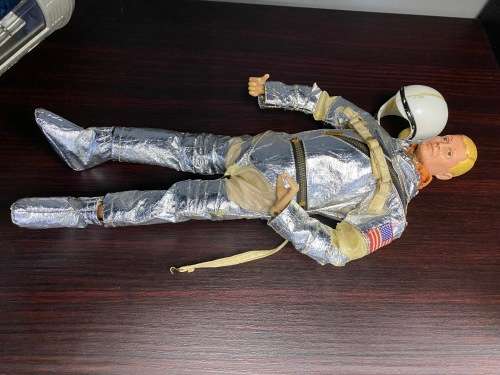VINTAGE GI JOE ACTION PILOT SPACE CAPSULE WITH A 1964 Original GI Joe Figure AND BOX 1966